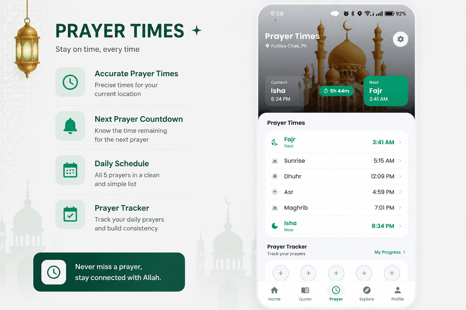 Prayer Times & Notifications